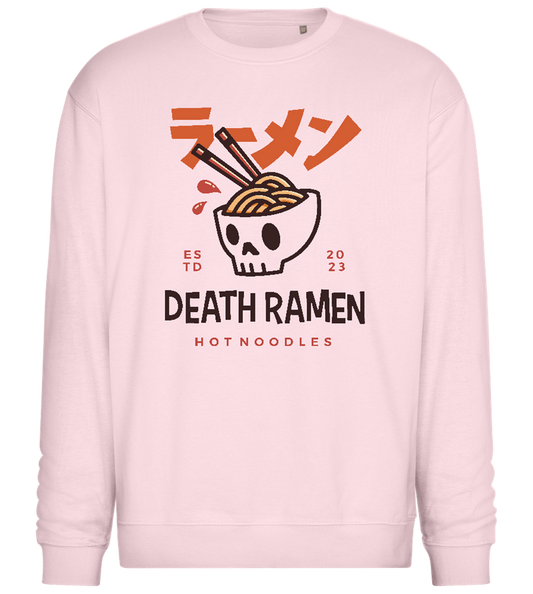 Ramen in Skull Bowl Design - Comfort Essential Unisex Sweater_LIGHT PEACH ROSE_front