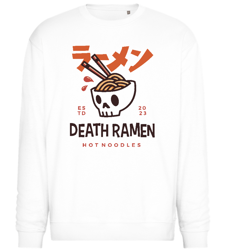 Ramen in Skull Bowl Design - Comfort Essential Unisex Sweater_WHITE_front