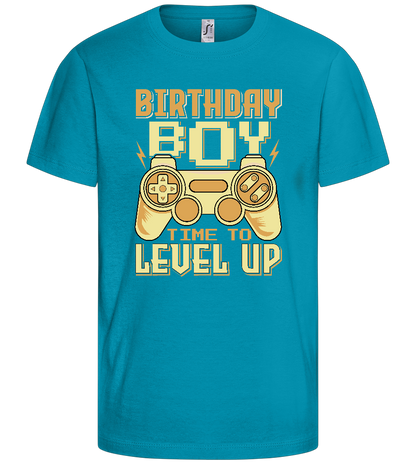 Time To Level Up Design - Comfort kids fitted t-shirt_TURQUOISE_front