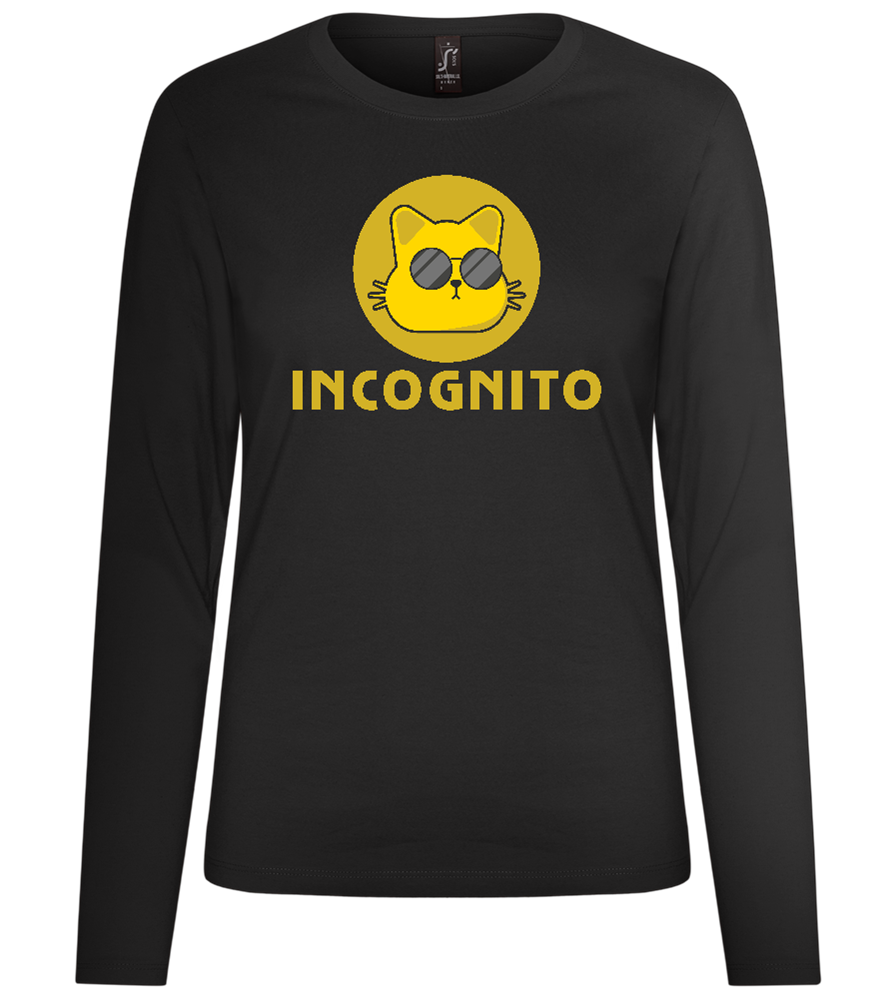 Incognito Design - Premium Women´s long sleeve t-shirt_DEEP BLACK_front