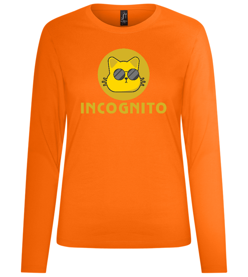 Incognito Design - Premium Women´s long sleeve t-shirt_ORANGE_front
