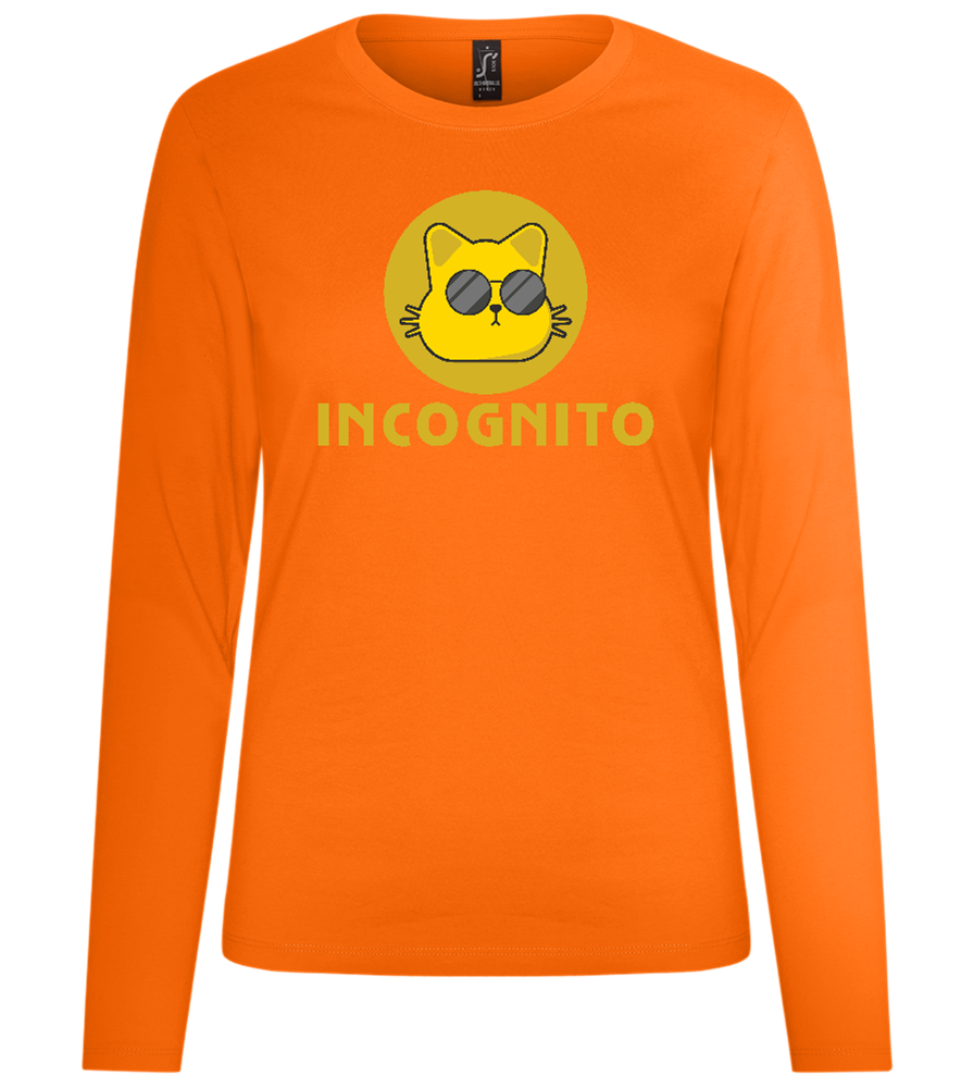 Incognito Design - Premium Women´s long sleeve t-shirt_ORANGE_front