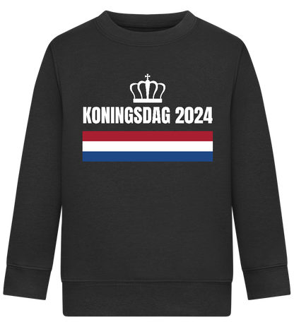 Kingsday Flag Design - Comfort Kids Sweater_BLACK_front