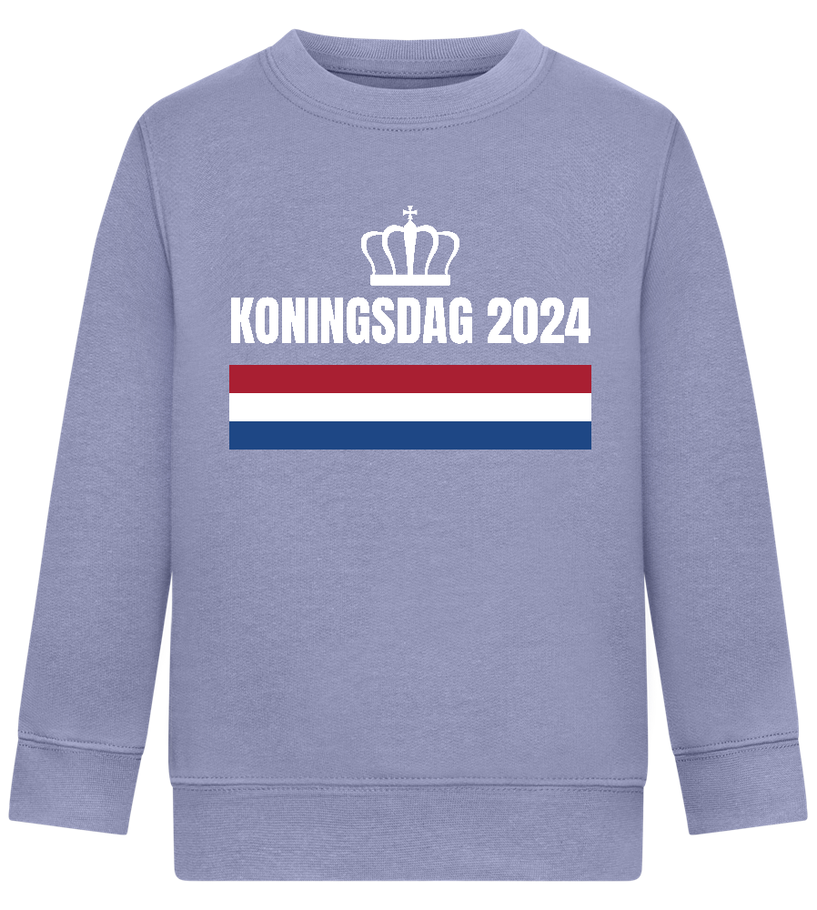 Kingsday Flag Design - Comfort Kids Sweater_BLUE_front