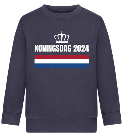 Kingsday Flag Design - Comfort Kids Sweater_FRENCH NAVY_front