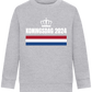 Kingsday Flag Design - Comfort Kids Sweater_ORION GREY II_front