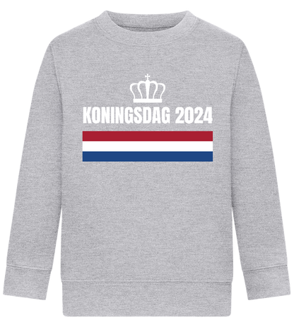 Kingsday Flag Design - Comfort Kids Sweater_ORION GREY II_front