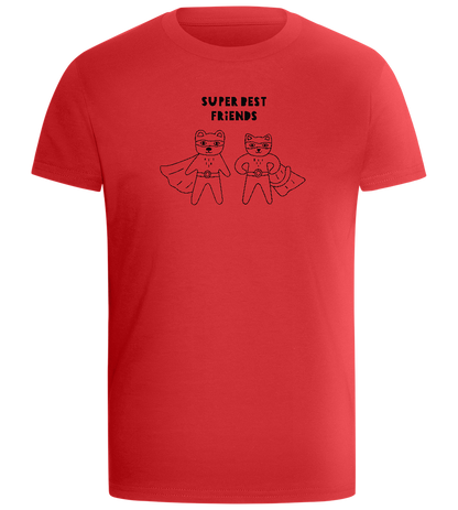 Super BBF Design - Comfort boys fitted t-shirt_RED_front