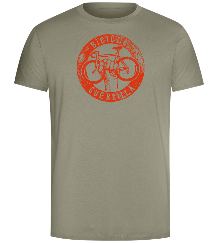 Bicycle Guerrilla Design - Comfort Unisex T-Shirt_KHAKI_front