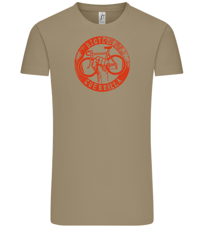 Bicycle Guerrilla Design - Comfort Unisex T-Shirt_KHAKI_front