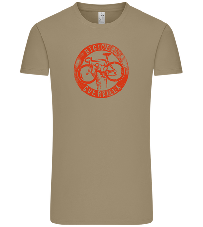 Bicycle Guerrilla Design - Comfort Unisex T-Shirt_KHAKI_front