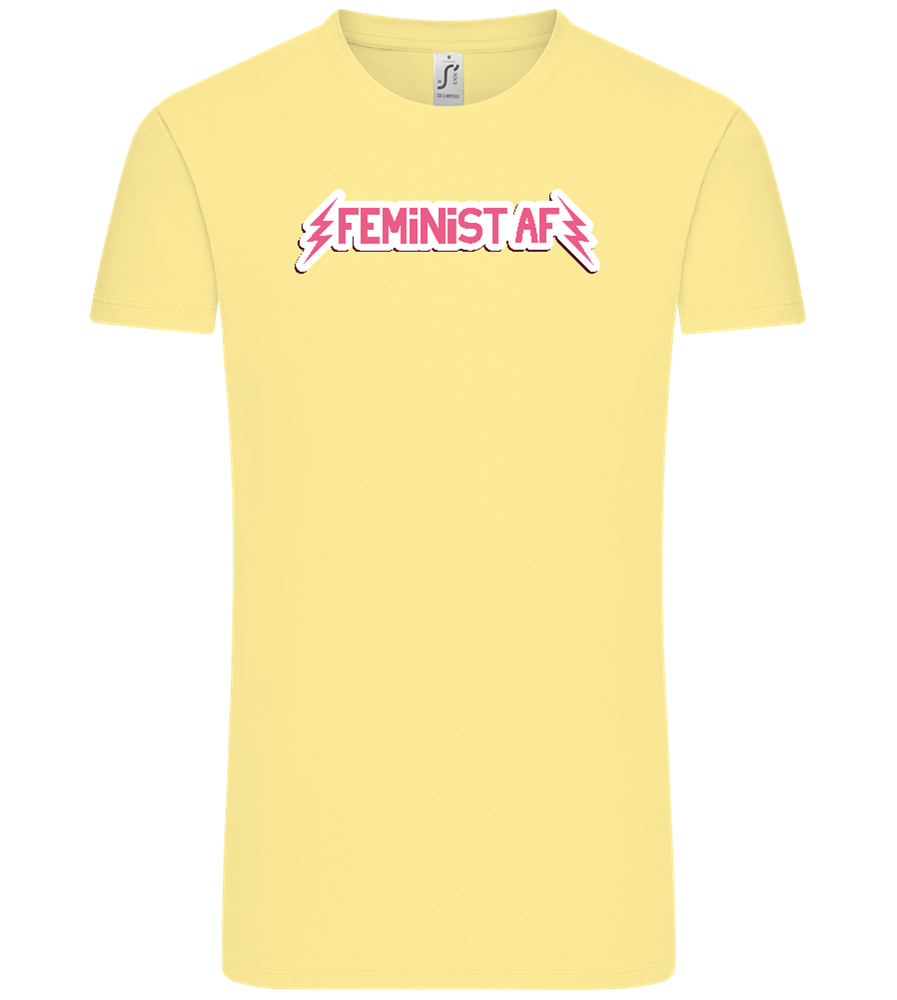 Feminist AF Design - Comfort Unisex T-Shirt_AMARELO CLARO_front