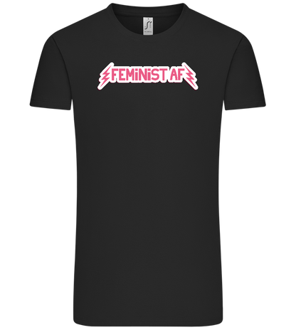 Feminist AF Design - Comfort Unisex T-Shirt_DEEP BLACK_front