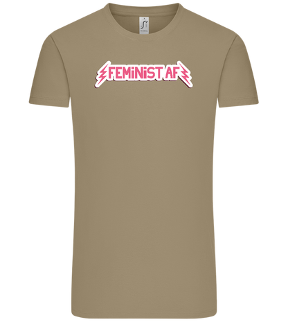 Feminist AF Design - Comfort Unisex T-Shirt_KHAKI_front