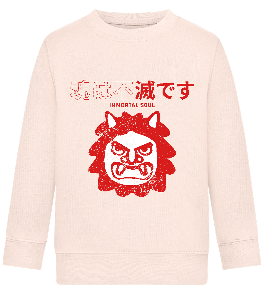 Immortal Soul Design - Comfort Kids Sweater_LIGHT PEACH ROSE_front