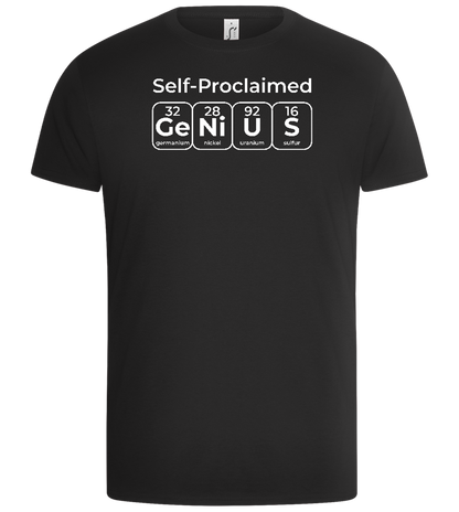 Periodic Table Genius Design - Basic Unisex T-Shirt_DEEP BLACK_front