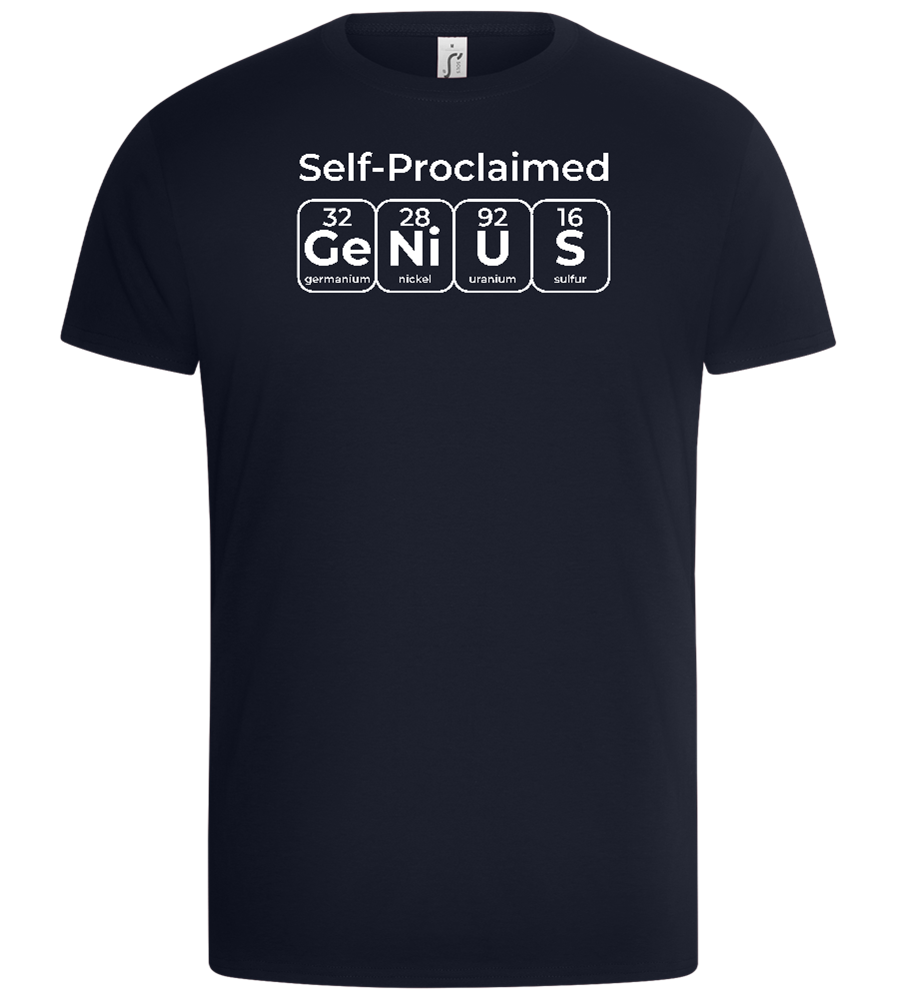 Periodic Table Genius Design - Basic Unisex T-Shirt_FRENCH NAVY_front