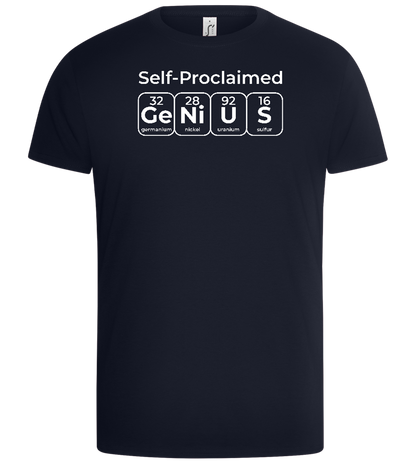 Periodic Table Genius Design - Basic Unisex T-Shirt_FRENCH NAVY_front