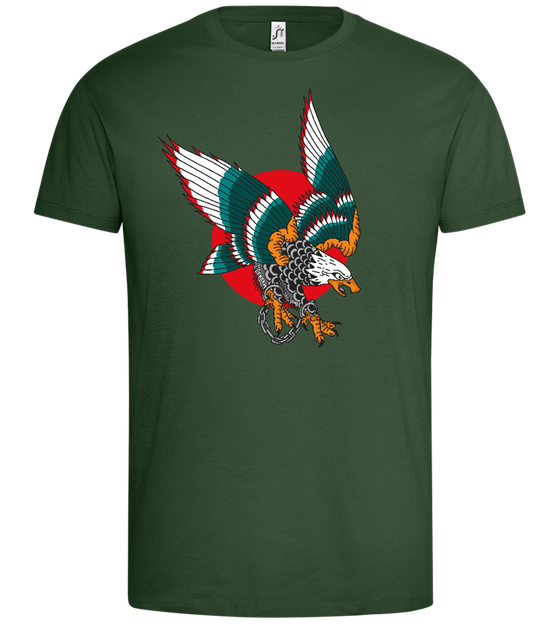 Handcuffed Eagle Design - Premium men's t-shirt_GREEN BOTTLE_front