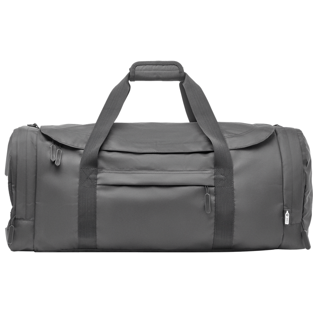 Large Sports Bag in 300D RPET_BLACK_front