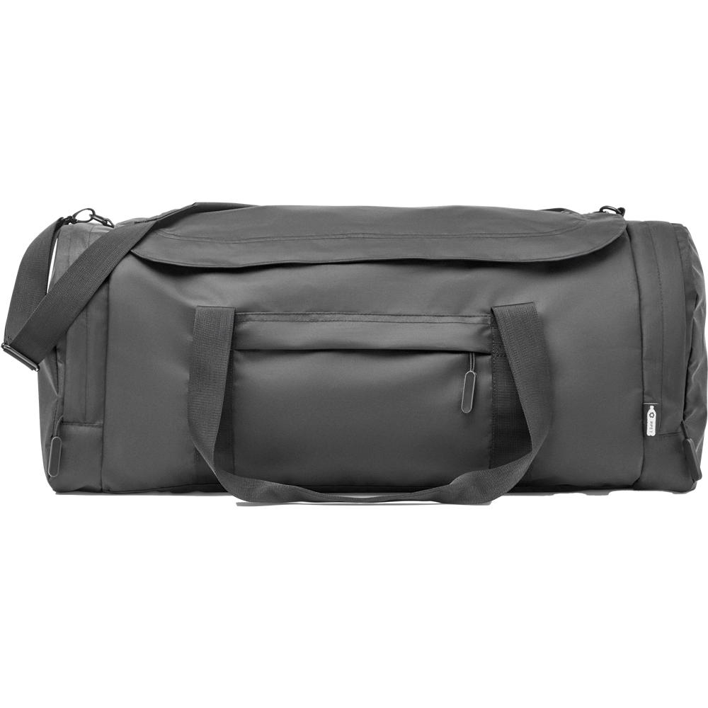 Large Sports Bag in 300D RPET_BLACK_DETAILEDIMAGE_front_4