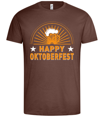 Happy Oktoberfest Design - Premium men's t-shirt_CHOCOLATE_front