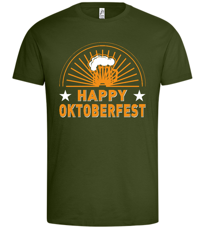 Happy Oktoberfest Design - Premium men's t-shirt_DARK KHAKI_front