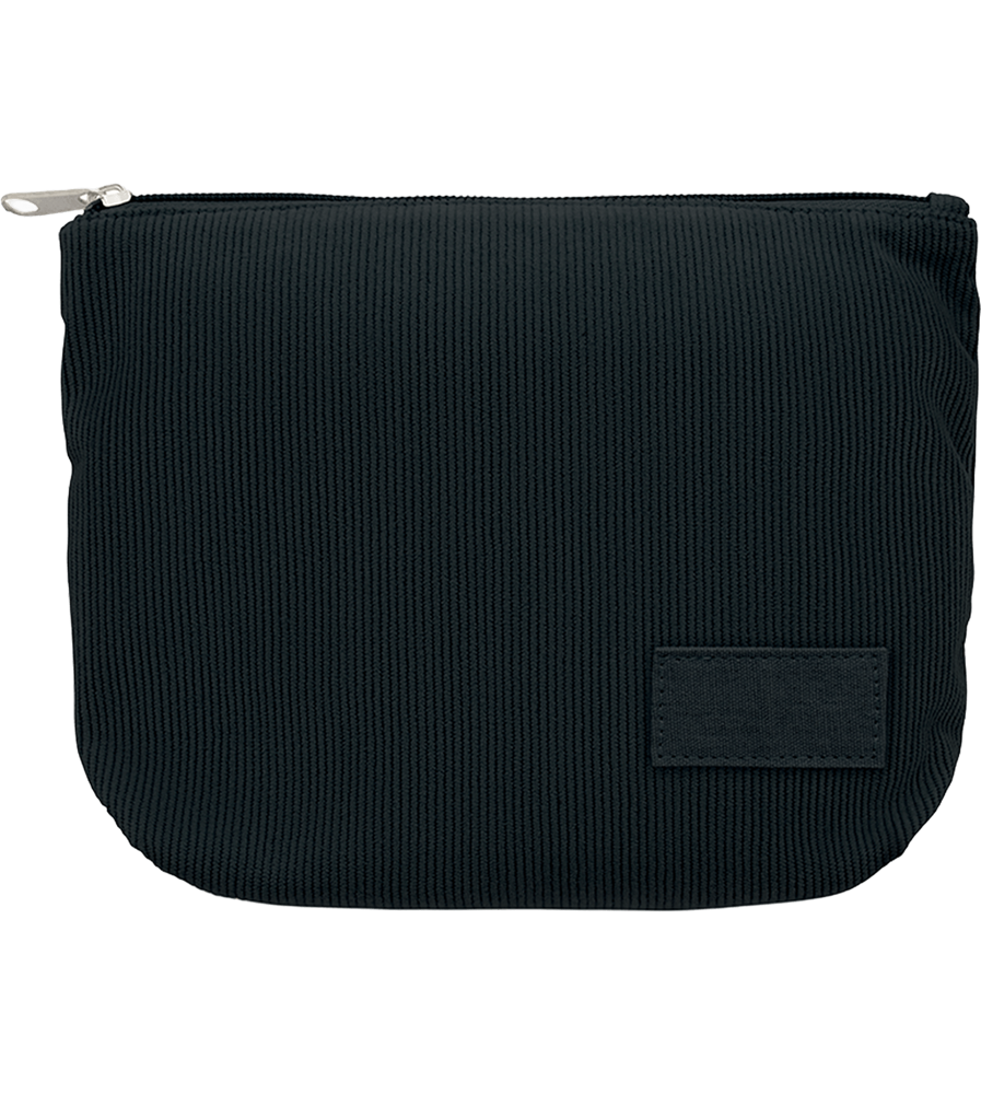 Corduroy Cosmetic Bag_BLACK_front