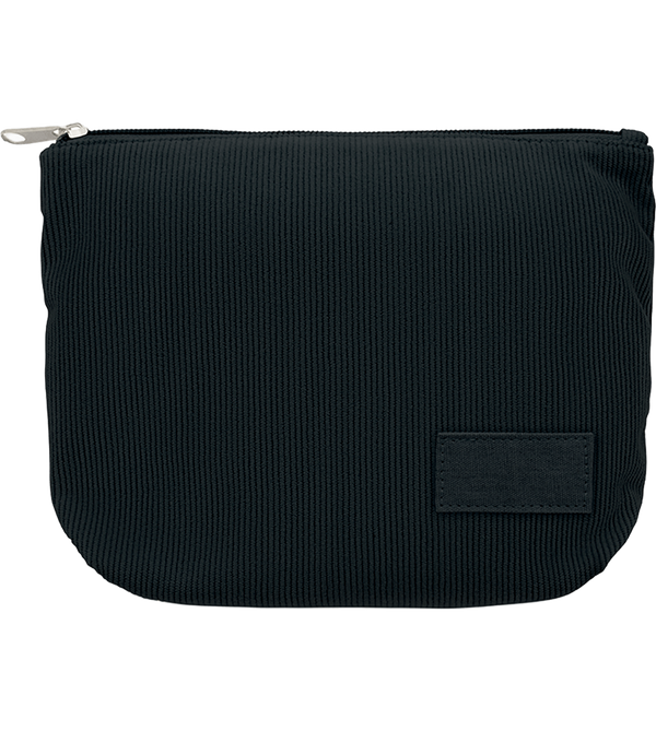 Corduroy Cosmetic Bag_BLACK_front