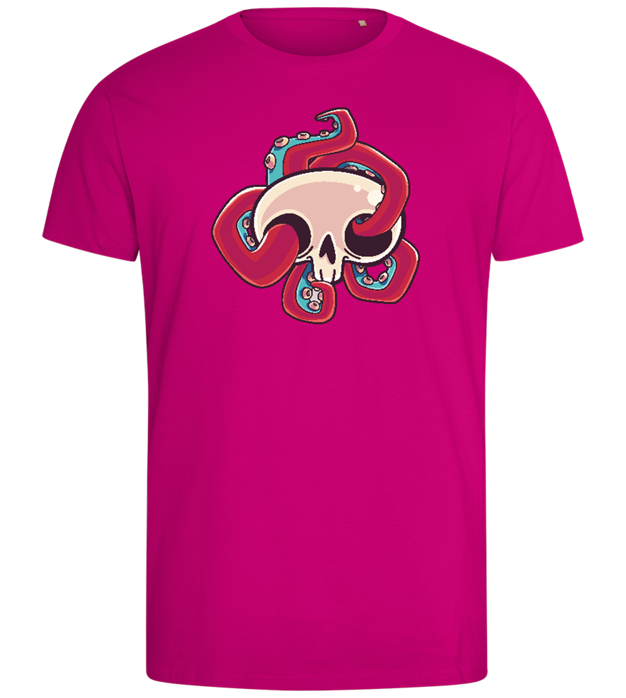 Squid Skull Design - Comfort men's fitted t-shirt_FUCHSIA_front