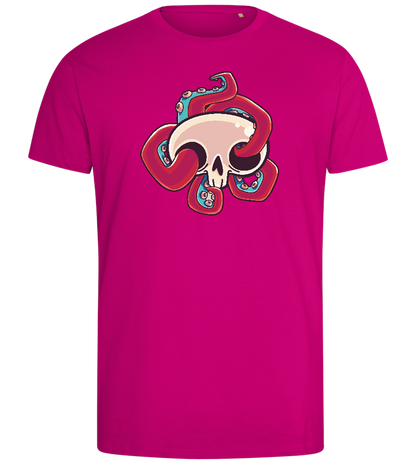 Squid Skull Design - Comfort men's fitted t-shirt_FUCHSIA_front