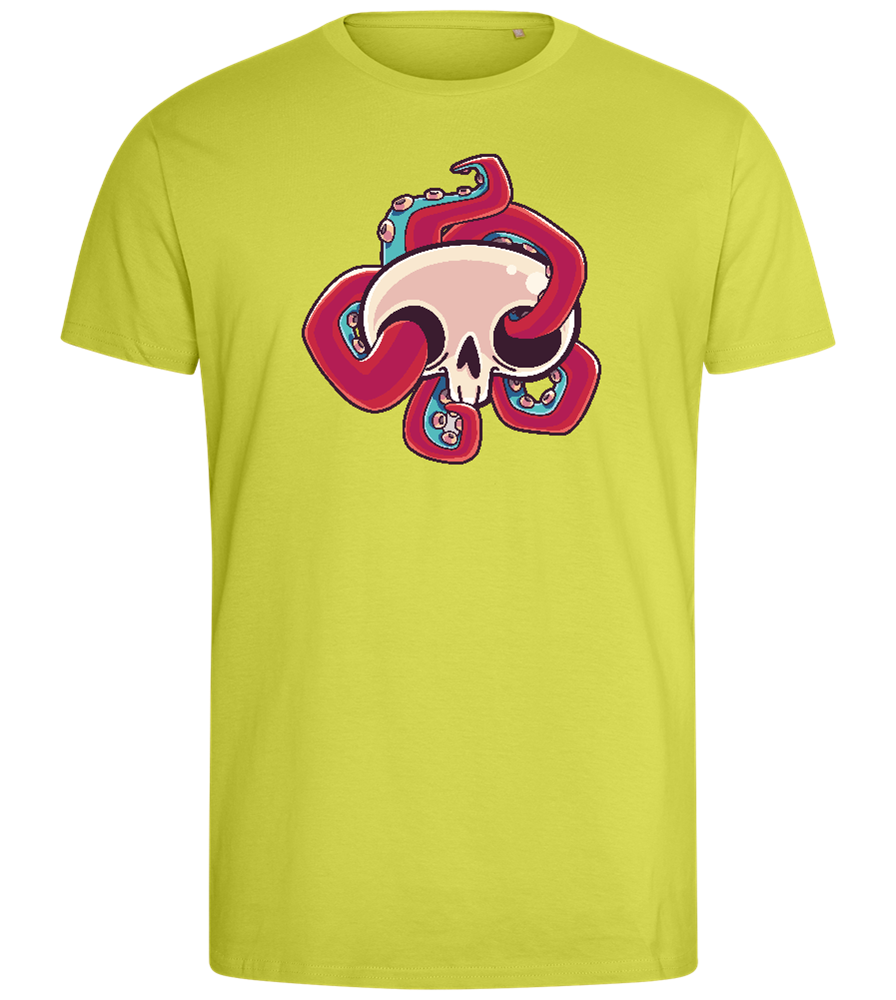 Squid Skull Design - Comfort men's fitted t-shirt_GREEN APPLE_front