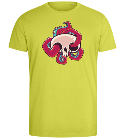 Squid Skull Design - Comfort men's fitted t-shirt_GREEN APPLE_front