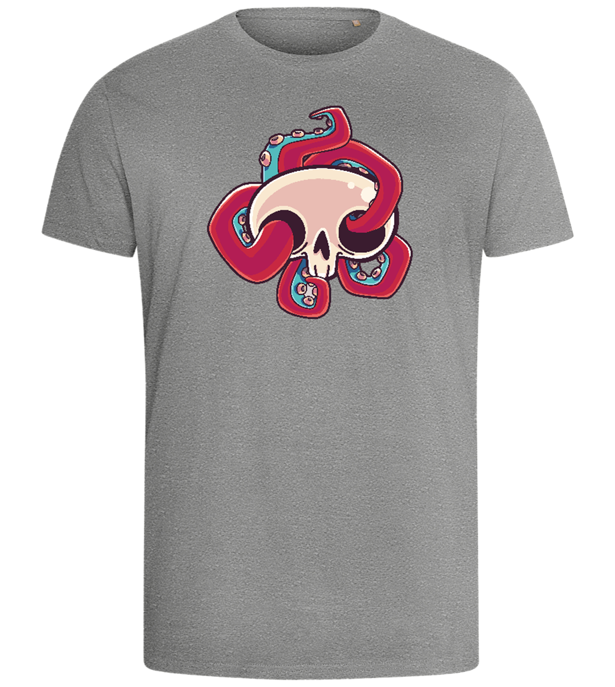 Squid Skull Design - Comfort men's fitted t-shirt_ORION GREY_front