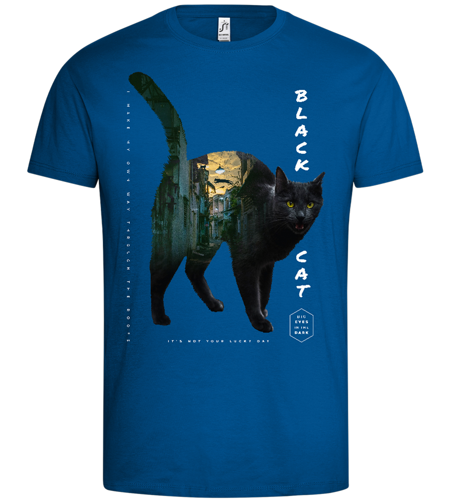 Black Cat City Design - Premium men's t-shirt_ROYAL_front