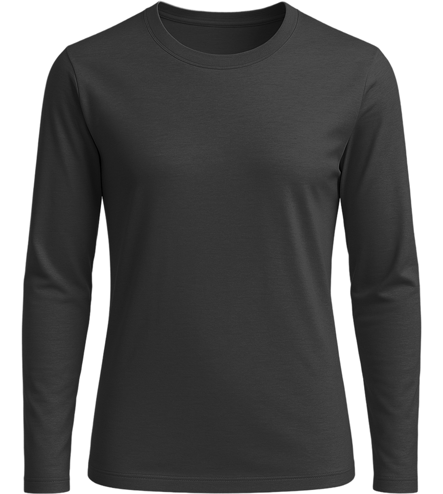 Premium Women´s long sleeve shirt_DEEP BLACK_front