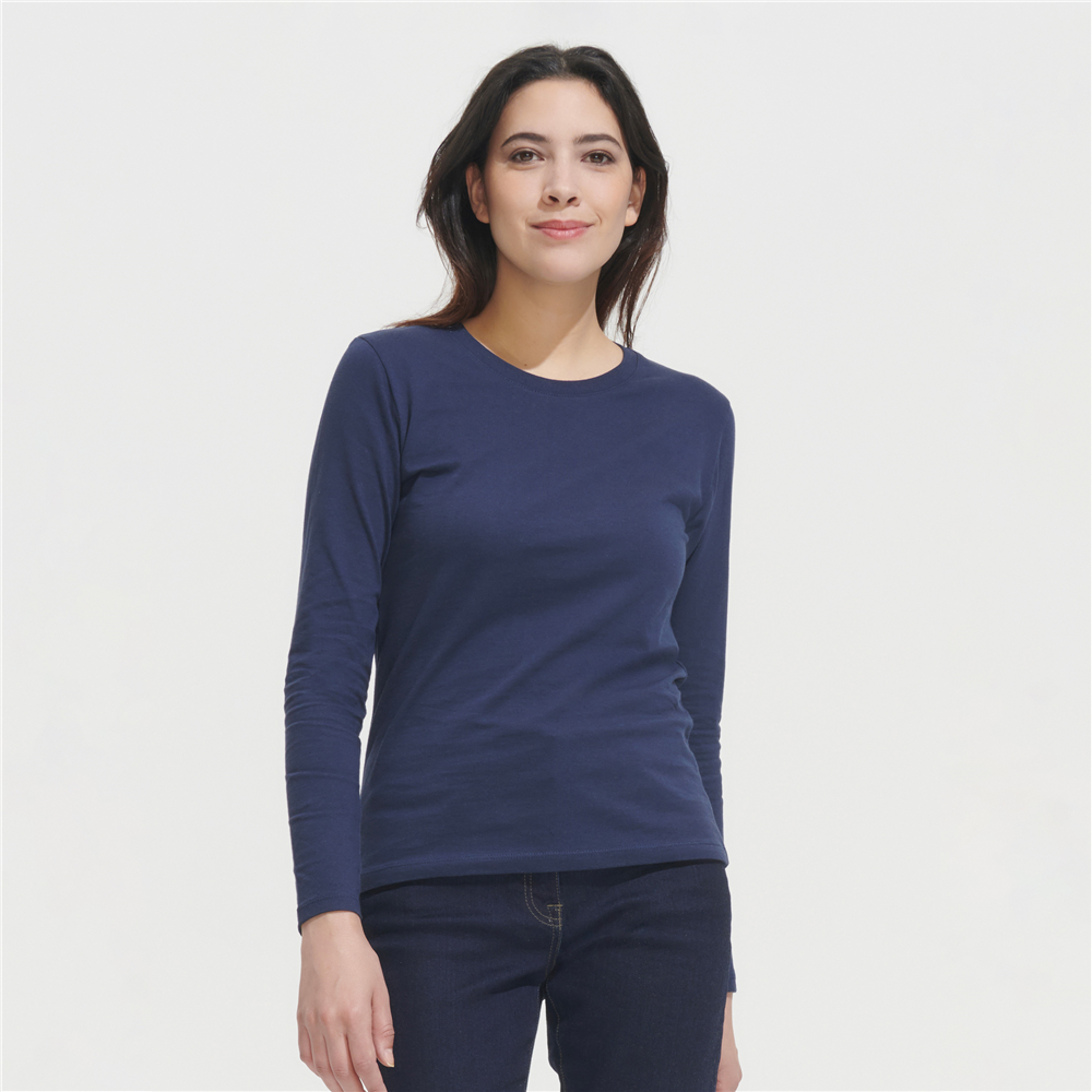 Premium Women´s long sleeve t-shirt_FRENCH NAVY_DETAILEDIMAGE_front_0