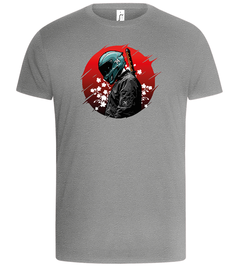 Samurai Bike 2 Design - Basic Unisex T-Shirt_ORION GREY_front