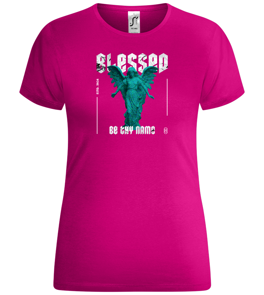 Blessed Angel Design - Comfort women's t-shirt_FUCHSIA_front