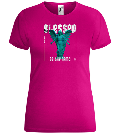 Blessed Angel Design - Comfort women's t-shirt_FUCHSIA_front