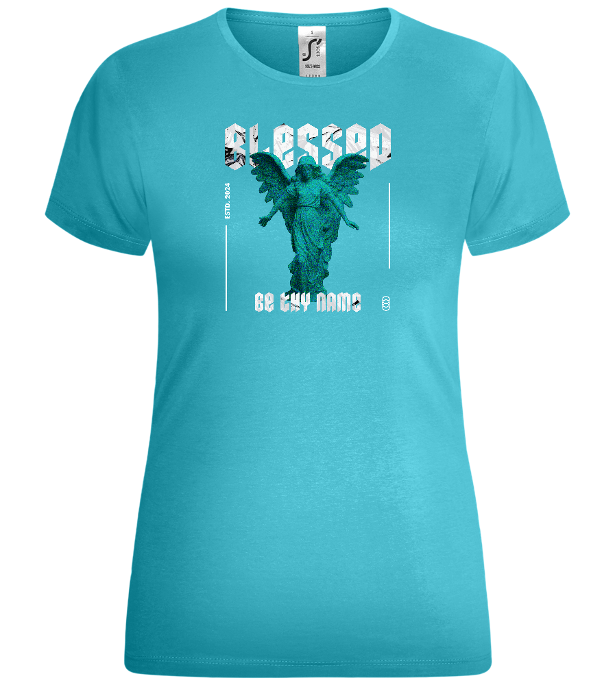 Blessed Angel Design - Comfort women's t-shirt_HAWAIIAN OCEAN_front