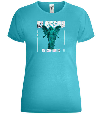 Blessed Angel Design - Comfort women's t-shirt_HAWAIIAN OCEAN_front