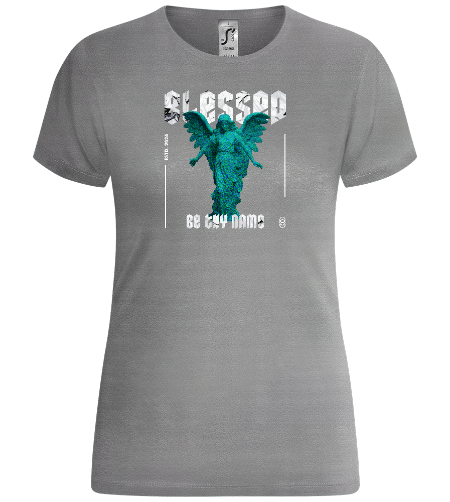 Blessed Angel Design - Comfort women's t-shirt_ORION GREY_front