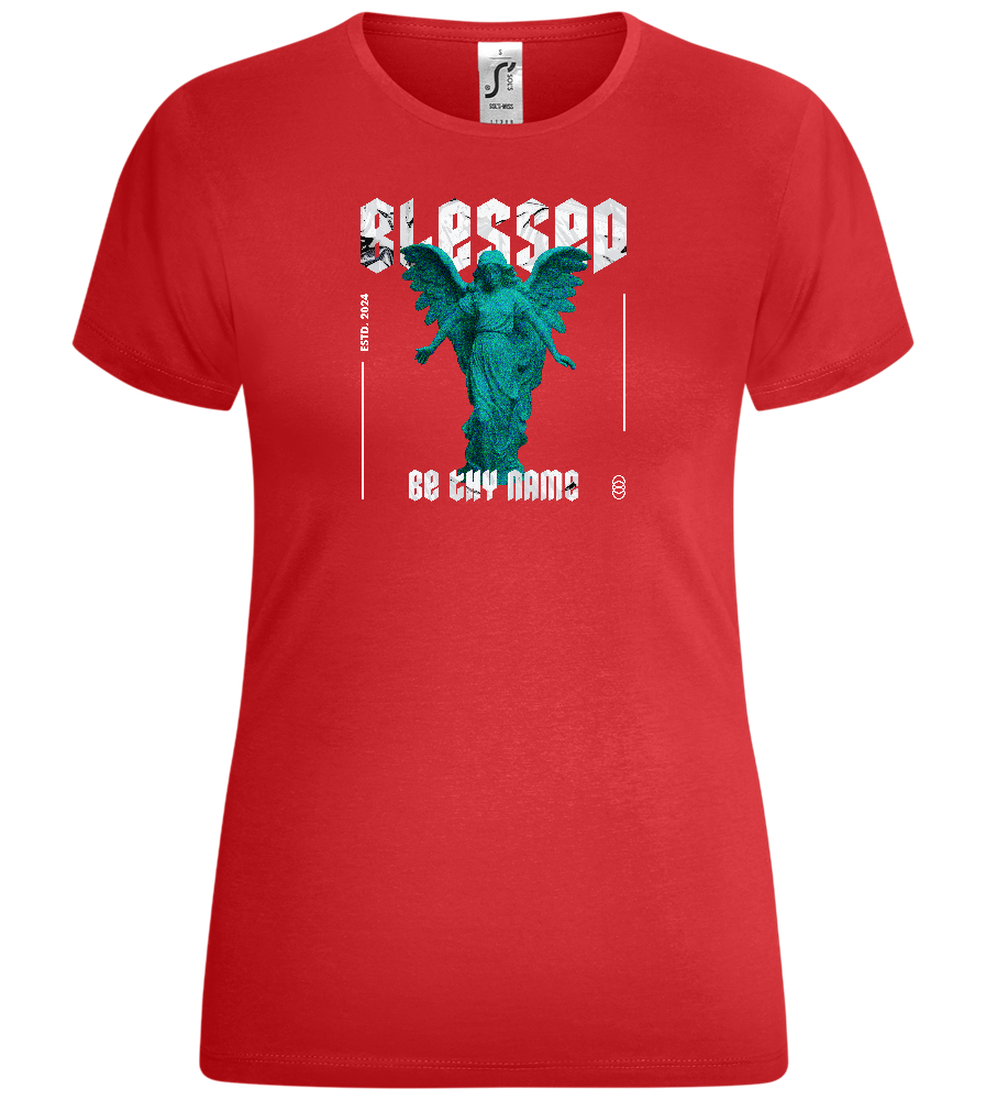 Blessed Angel Design - Comfort women's t-shirt_RED_front