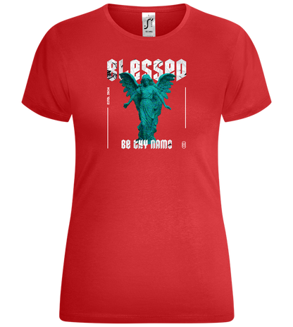 Blessed Angel Design - Comfort women's t-shirt_RED_front