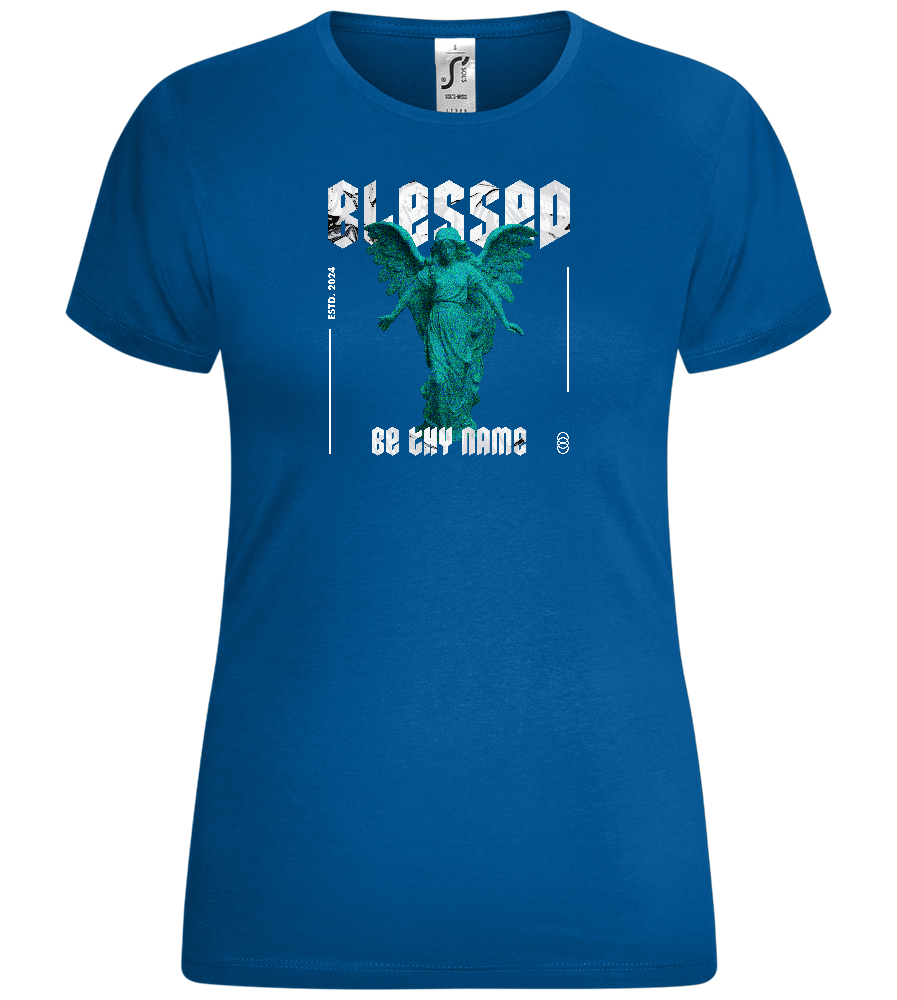 Blessed Angel Design - Comfort women's t-shirt_ROYAL_front