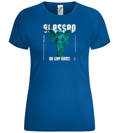 Blessed Angel Design - Comfort women's t-shirt_ROYAL_front