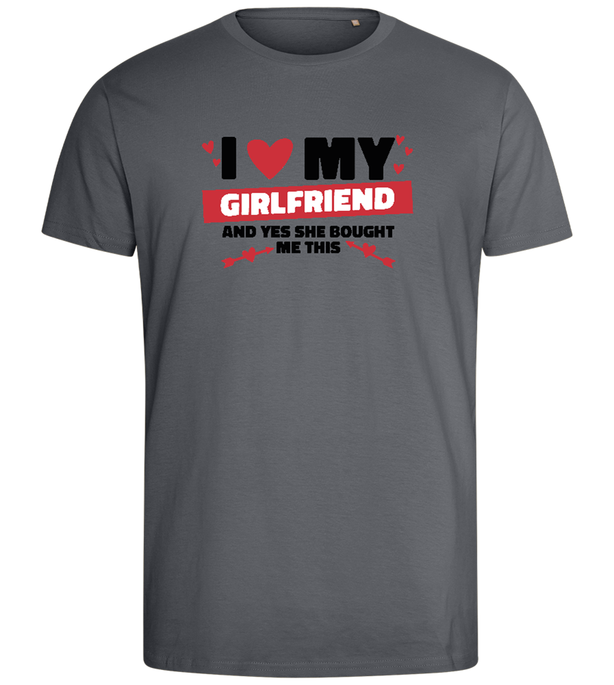 I Love My Girlfriend Design - Comfort men's fitted t-shirt_MOUSE GREY_front