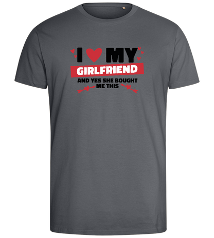 I Love My Girlfriend Design - Comfort men's fitted t-shirt_MOUSE GREY_front