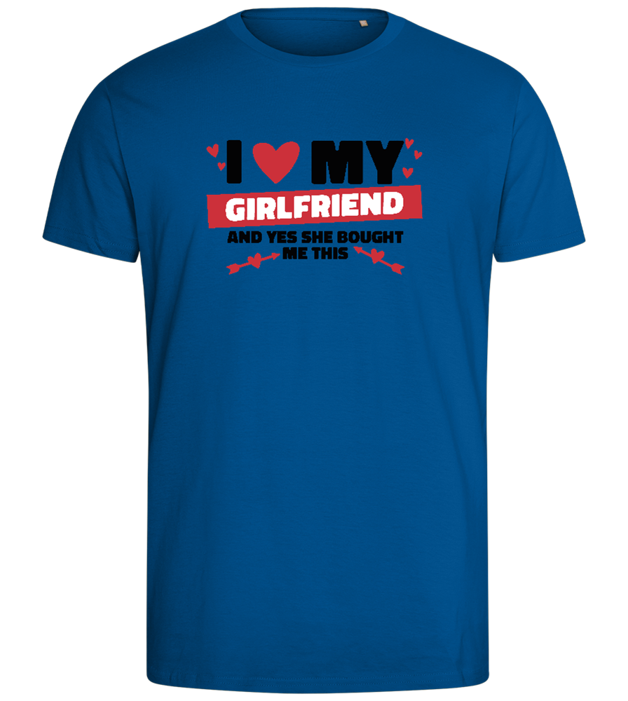 I Love My Girlfriend Design - Comfort men's fitted t-shirt_ROYAL_front